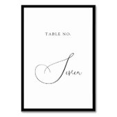 Minimale Klasse Zwarte & Witte Rand Script Trouw Kaart (Voorkant)