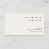 Minimale klassieke advocaat visitekaartje (Voorkant)