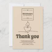 Minimale Klassieke Apothecaire Kaars Bedankkaart (Voorkant)