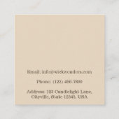 Minimale Klassieke Apothecaire Kaars Vierkante Visitekaartje (Achterkant)