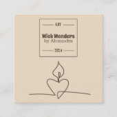 Minimale Klassieke Apothecaire Kaars Vierkante Visitekaartje (Voorkant)