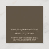 Minimale Klassieke Apothecaire Kaars Vierkante Visitekaartje (Achterkant)