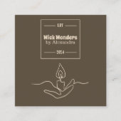 Minimale Klassieke Apothecaire Kaars Vierkante Visitekaartje (Voorkant)