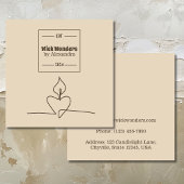 Minimale Klassieke Apothecaire Kaars Vierkante Visitekaartje