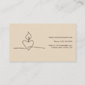 Minimale Klassieke Apothecaire Kaars Visitekaartje (Achterkant)