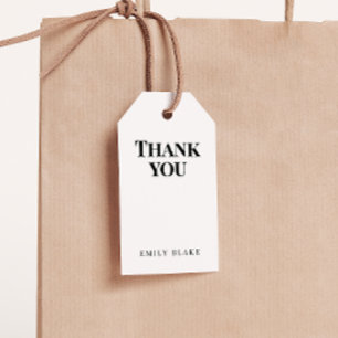 Minimale Klassieke Bedankje Hangtag voor Zakelijk Cadeaulabel