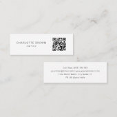 Minimale Klassieke Classic voor aangepaste beveili Mini Visitekaartje (Voorkant / Achterkant)