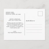 Minimale klassieke groene foto met collage Kerstmi Briefkaart (Achterkant)