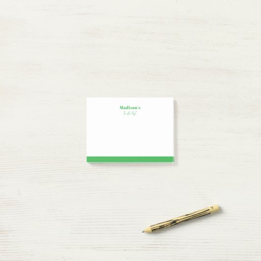Minimale klassieke groene post-it noot post-it® notes (Op bureau)
