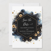 Minimale klassieke hemelse bruiloft save the date (Voorkant)