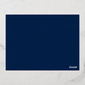 Minimale klassieke huwelijksuitnodiging folie uitnodiging briefkaart (Achterkant)