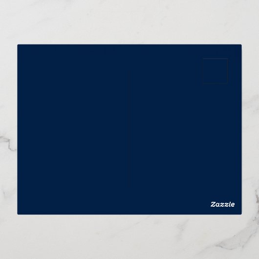 Minimale klassieke huwelijksuitnodiging folie uitnodiging briefkaart (Achterkant)