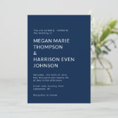 Minimale klassieke huwelijksuitnodiging kaart (Staand voorkant)