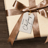 Minimale klassieke kerstfeestdag cadeaulabel