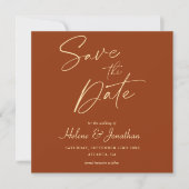 Minimale klassieke moderne elegante bruiloft save the date (Voorkant)