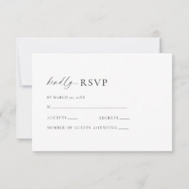 Minimale Klassieke Moderne Elegante RSVP Kaart