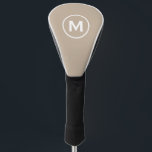 Minimale klassieke monogram beige golfheadcover<br><div class="desc">Moderne monogrammed Classic Golf Head Hoesjes Minimalistisch Monogram Initiaal Emblem Beige White. Perfect als vaderdag cadeautjes voor vader,  cadeaus voor grootvader,  echtgenoot en nog veel meer.</div>