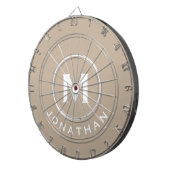 Minimale klassieke monogram dartbord (Voorkant Rechts)