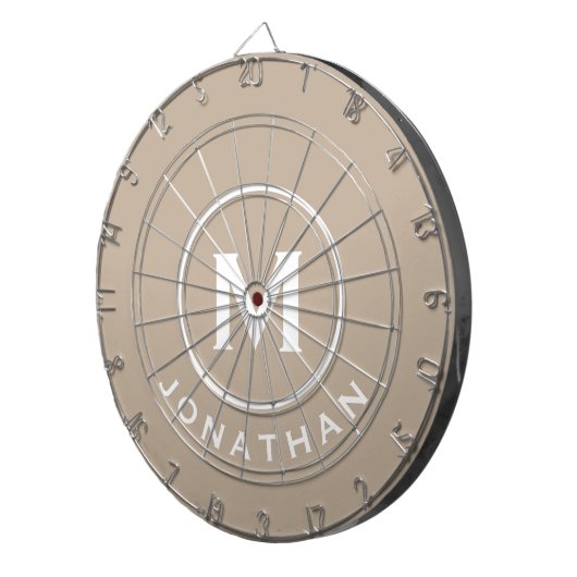 Minimale klassieke monogram dartbord (Voorkant Rechts)