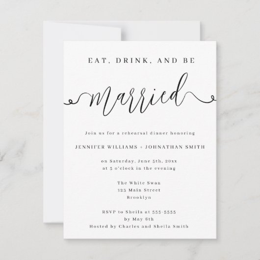 Minimale klassieke repetitie: binnenste uitnodigin kaart (Voorkant)