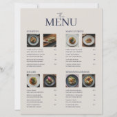 Minimale Klassieke Restaurant Menu Afbeeldingen QR (Voorkant)