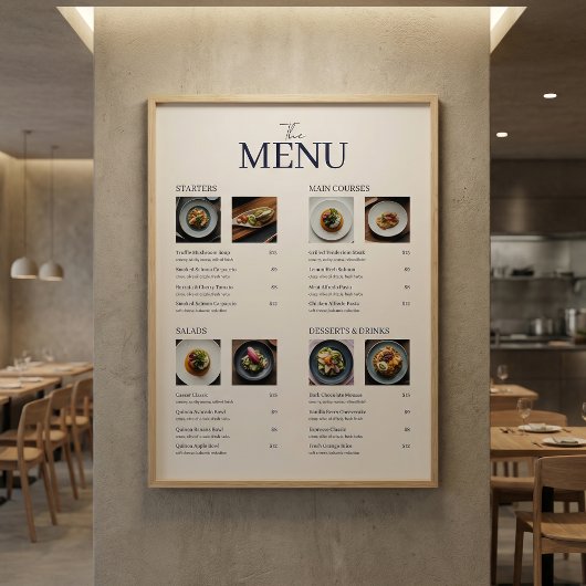 Minimale Klassieke Restaurant Menu Afbeeldingen QR