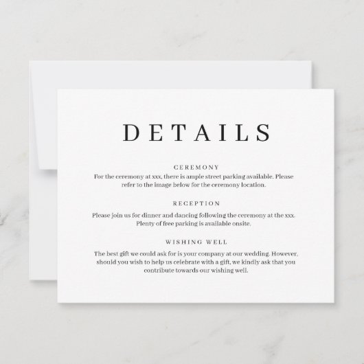 Minimale klassieke uitbreidingskaart voor bruiloft kaart (Voorkant)