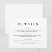 Minimale klassieke uitbreidingskaart voor bruiloft kaart (Voorkant / Achterkant)