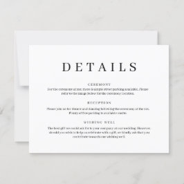 Minimale klassieke uitbreidingskaart voor bruiloft kaart