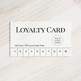 Minimale Klassieke Zakelijke Platte Loyaltykaart Klantenkaartje