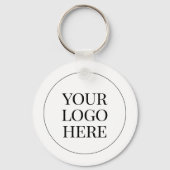 Minimale Klassieke Zakelijke Scannable QR-code Sleutelhanger (Voorkant)
