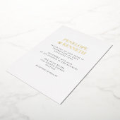 Minimale klassieke zwarte bruidbruidbruidbruistoch folie uitnodiging (Gedraaid)