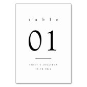 Minimale klassieke zwarte en witte bruiloft kaart (Achterkant)