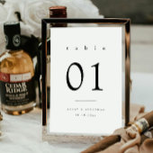 Minimale klassieke zwarte en witte bruiloft kaart