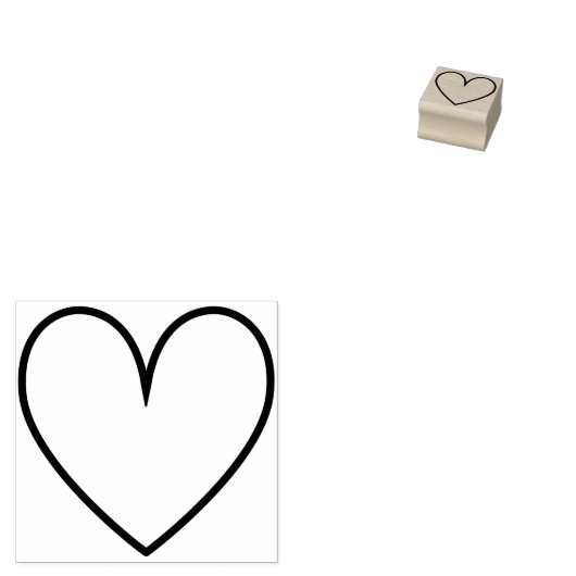 Minimale klauw Eenvoudig Valentijnsdag Rubberstempel (Gestempeld)