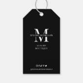 Minimale kleding tegen zwarte en witte prijs Hang  Cadeaulabel (Voorkant)