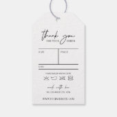 Minimale kleding tegen zwarte en witte prijs Hang  Cadeaulabel (Achterkant)