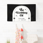Minimale kleefband voor Retro Arch Black en White  Spandoek (Insitu)