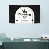 Minimale kleefband voor Retro Arch Black en White  Spandoek (Beurs)