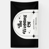 Minimale kleefband voor Retro Arch Black en White  Spandoek (Verticaal)