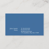 Minimale kleincellige blauwe tandheelkundige zorg visitekaartje (Achterkant)