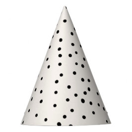 Minimale kleine polka stip Black Birthday Feesthoedjes