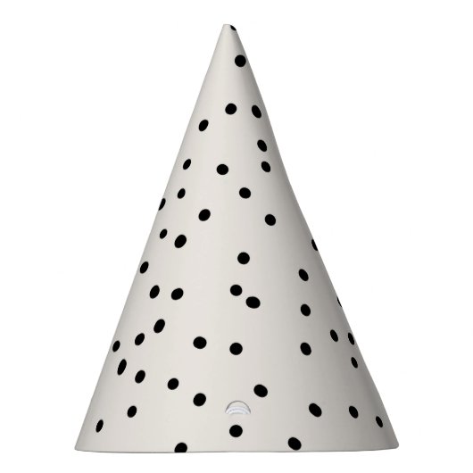 Minimale kleine polka stip Black Birthday Feesthoedjes (Rechts)