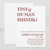 Minimale kleine Tiny Human Shindig Funny Co-ed Bab Kaart (Voorkant / Achterkant)