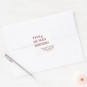 Minimale kleine Tiny Human Shindig Funny Co-ed Bab Vierkante Sticker (Envelop)