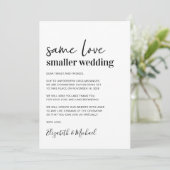 Minimale kleinere bruiloft aankondiging (Staand voorkant)