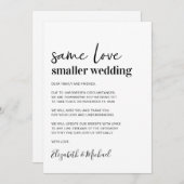 Minimale kleinere bruiloft aankondiging (Voorkant / Achterkant)
