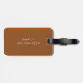 Minimale kleur bagagelabel (Achterkant horizontaal)