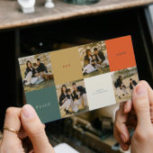 Minimale kleur blokkeert vier foto vlakke vakantie feestdagenkaart