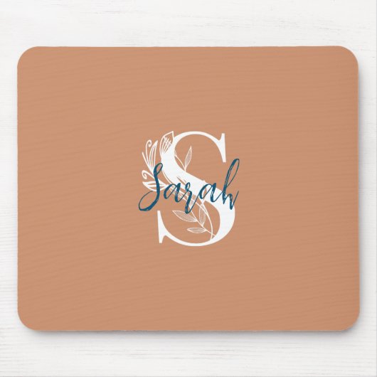 Minimale  kleur Elegant floral and text Muismat (Voorkant)